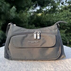Baggallini Originals Everyday Bag Charcoal Gray Crossbody Purse Small